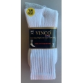 Men's Crew Sock with Grey Heel & Toe Size 10-13