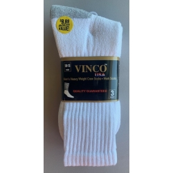 Men's Crew Sock with Grey Heel & Toe Size 10-13