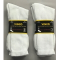 Men's White Crew Sock Size 10-13 