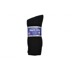 Diabetic Black Crew Socks Size 13-15
