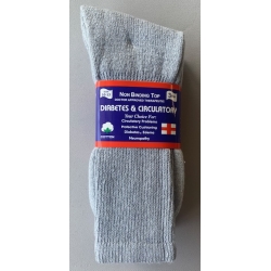 Diabetic Crew Socks Grey Size 10-13 