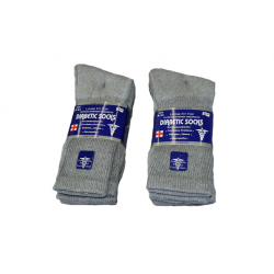 Grey Diabetic Crew Sock Size 9-11