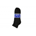 Diabetic Quarter Socks Black Size 13-15 