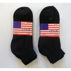 Black Quarter Sock Size 9-11 