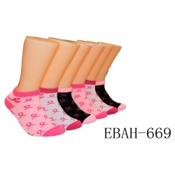 Breast Cancer Awareness Ankle Socks Size 9-11