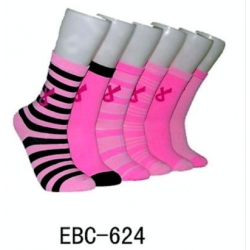 Breast Cancer Awareness Crew Socks Size 9-11
