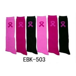 Breast Cancer Awareness Knee-High Socks Size 9-11