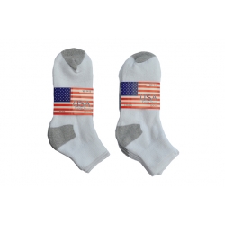 White Quarter Socks With GHT Size 9-11