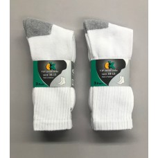 White Crew With Grey Heel & Toe Size 10-13