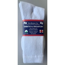 White Diabetic Crew Socks Size 10-13 White Diabetic Crew Socks Size 10-13