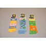 Toe Socks with Assorted Designs  Size 9-11     6 pair