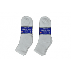 White Diabetic Quarter Socks Size 10-13 White Diabetic Quarter Socks Size 10-13