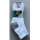 White Quarter Sock w/ Grey Heel & Toe Size 10-13