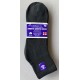 Black Diabetic Quarter Socks Size 10-13
