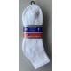 White Diabetic Quarter Socks Size 9-11