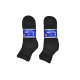 Black Diabetic Quarter Socks Size 13-15