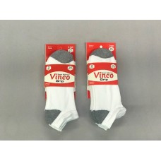 White  No Show With Grey Heel & Toe Size 9-11