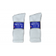 White Diabetic Crew Socks Size 13-15