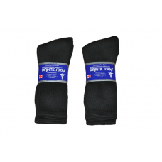 Black Diabetic Crew Socks Size 13-15