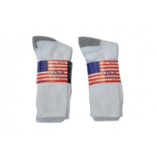 White Crew Sock w/ Grey Heel & Toe Size 9-11 White Crew Sock w/ Grey Heel & Toe Size 9-11